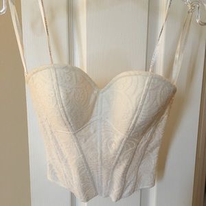 Lace corset top by Martina Liana.